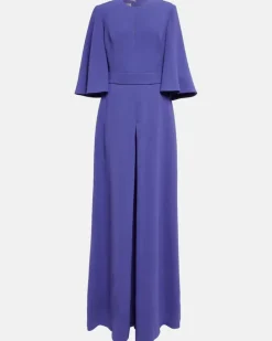 Jumpsuit aus Crêpe Blau