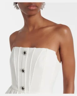 Jumpsuit aus Crêpe Weiß
