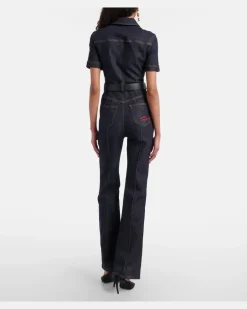 Jumpsuit aus Denim Blau