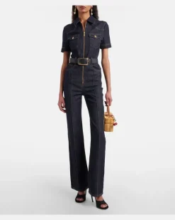 Jumpsuit aus Denim Blau