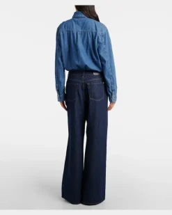 Jumpsuit aus Denim Blau