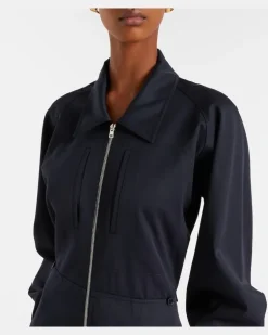 Jumpsuit aus einem Wollgemisch Blau