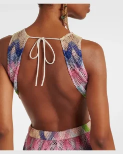 Jumpsuit aus Häkelstrick Multicolor