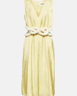 Jumpsuit aus Satin Gelb