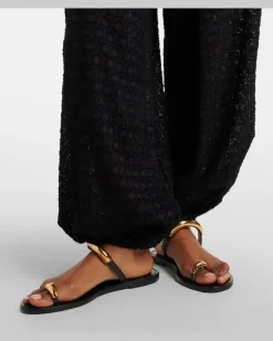 Jumpsuit aus Seiden- und Baumwoll-Jacquard Schwarz