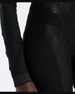 Jumpsuit aus Spitze Schwarz