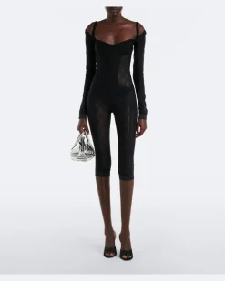Jumpsuit aus Spitze Schwarz