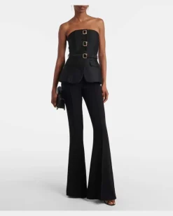Jumpsuit aus Taft Schwarz