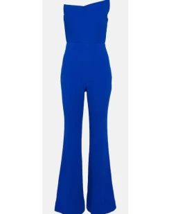 Jumpsuit aus Wollkrepp Blau