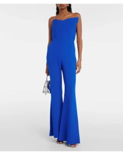 Jumpsuit aus Wollkrepp Blau
