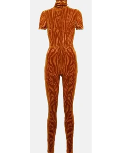 Jumpsuit Benton aus Devoré Orange