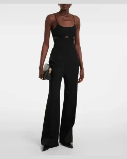 Jumpsuit Cami aus Crêpesatin Schwarz