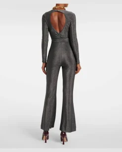 Jumpsuit Cosima Two aus Lamé Silber