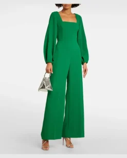 Jumpsuit Pattie aus Crêpe GrüN