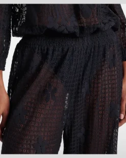 Jumpsuit Tully aus Häkelstrick Schwarz