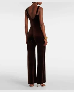 Jumpsuit Vesper aus Samt Braun
