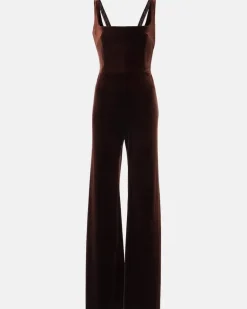 Jumpsuit Vesper aus Samt Braun