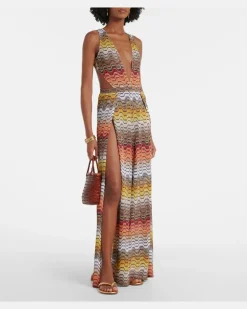 Jumpsuit Wave aus Häkelstrick Multicolor