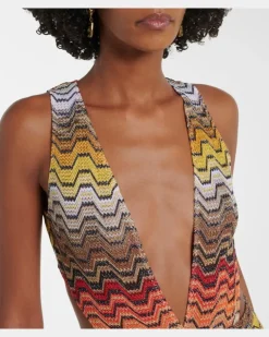 Jumpsuit Wave aus Häkelstrick Multicolor