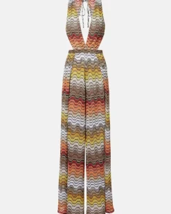 Jumpsuit Wave aus Häkelstrick Multicolor