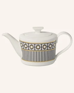 Kaffee-/Teekanne Metrochic weiss Gelb
