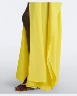 Kaftan Arizona aus Crêpe Cady Gelb