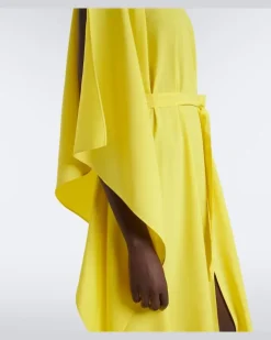 Kaftan Arizona aus Crêpe Cady Gelb