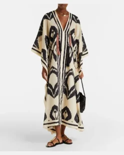 Kaftan aus Baumwolle Weiß