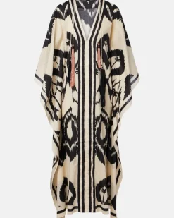 Kaftan aus Baumwolle Weiß