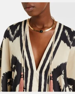 Kaftan aus Baumwolle Weiß