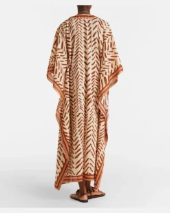 Kaftan aus Baumwolle Weiß