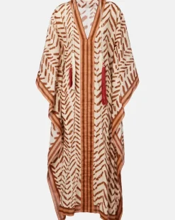 Kaftan aus Baumwolle Weiß