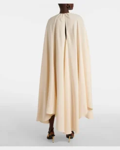 Kaftan aus Cady aus Seidengemisch Weiß