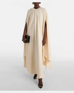 Kaftan aus Cady aus Seidengemisch Weiß