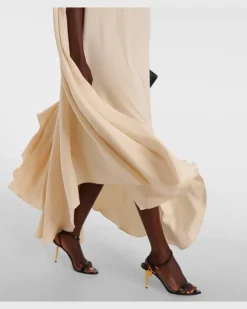 Kaftan aus Cady aus Seidengemisch Weiß