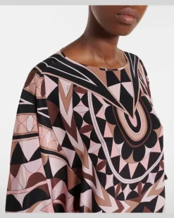 Kaftan aus Crêpe de Chine Manuba aus Seide Rosa