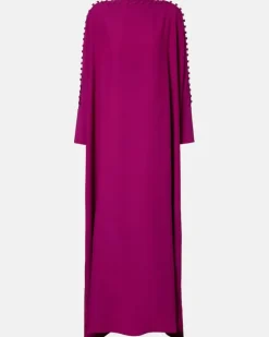 Kaftan aus Crêpe Violett