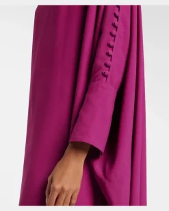 Kaftan aus Crêpe Violett