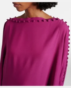 Kaftan aus Crêpe Violett