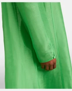 Kaftan aus Leinen und Seide GrüN