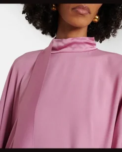 Kaftan aus Satin Rosa