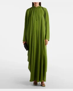 Kaftan aus Seiden-Georgette GrüN