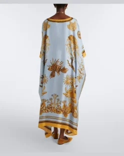 Kaftan aus Seiden-Twill Multicolor