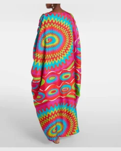 Kaftan Bersaglio aus Seide Multicolor