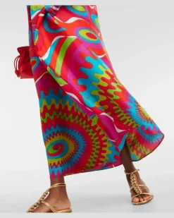 Kaftan Bersaglio aus Seide Multicolor