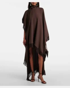Kaftan California aus Satin Braun