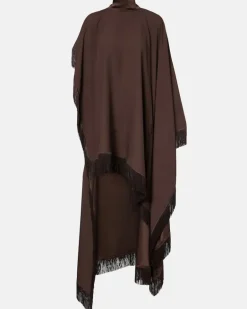 Kaftan California aus Satin Braun