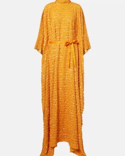 Kaftan Caracciolo mit Pailletten Orange