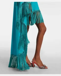 Kaftan Cecil aus Cady Blau