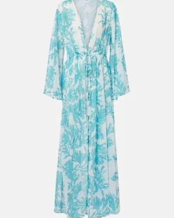 Kaftan Chloe aus Georgette Weiß
